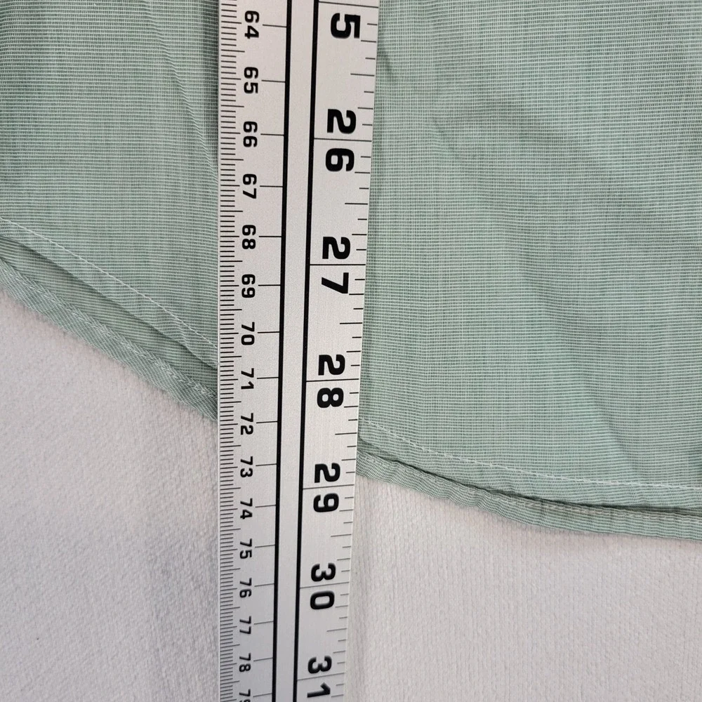 J.Crew Button Down Shirt Mens Small Green Slim Fit Secret Wash BW443 Micro Check